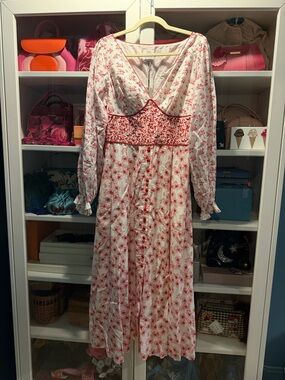 Gul Hurgel NWT floral long sleeve maxi dress